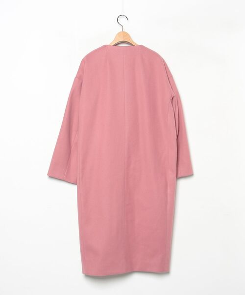 「VIS」 ノーカラーコート L ピンク系その他2 レディース_画像2