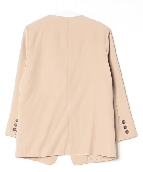 「aimoha」 ノーカラージャケット LARGE ベージュ レディース_画像2