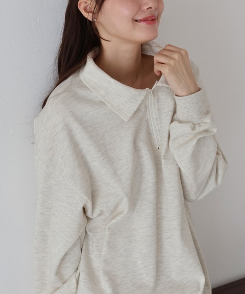 「BLUEEAST」 「ara」長袖ワンピース MEDIUM アイボリー レディース_画像2