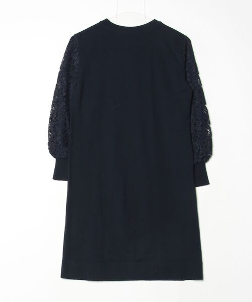 INDIVI（インディヴィ） 長袖ワンピース - ネイビー レディース