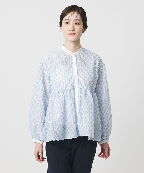 ユナイテッドアローズ ドットジャガードブラウス UNITED ARROWS（ユナイテッドアローズ） ブラウス シャツ ラメ ドット