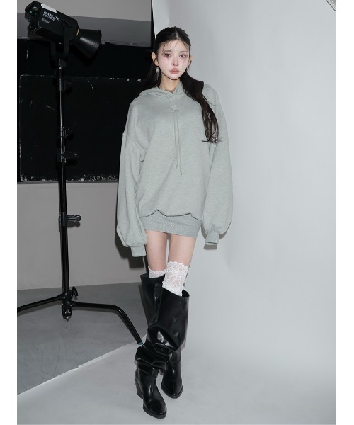 Darich（ダーリッチ） ワンピース カラーラメスウェットミニワンピース