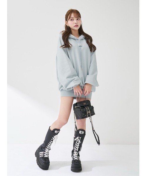 Darich ラメスウェットミニワンピース【FL】 Darich ラメスウェットミニワンピース【FL】 ダーリッチ Darich ラメ