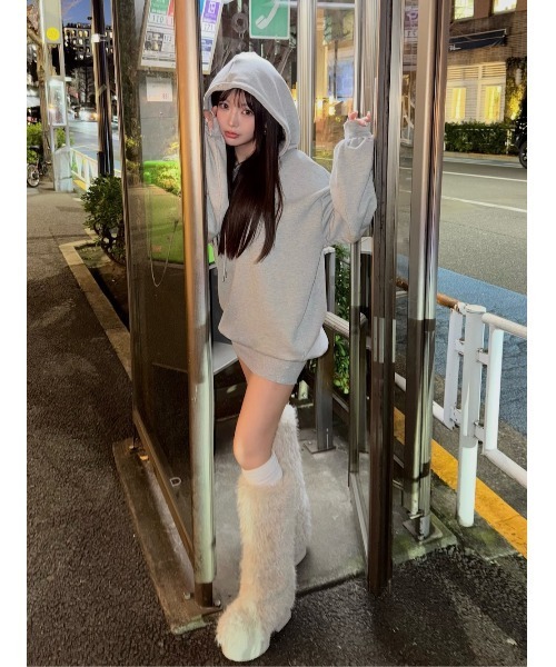 Darich（ダーリッチ） ワンピース カラーラメスウェットミニワンピース