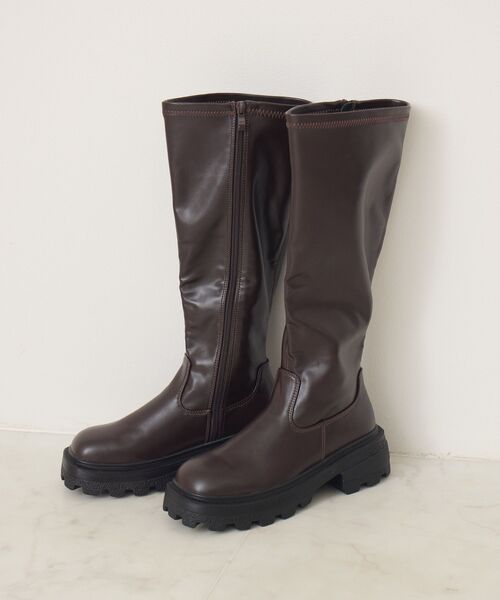 「RETRO GIRL」 ロングブーツ MEDIUM ブラック レディース_画像3