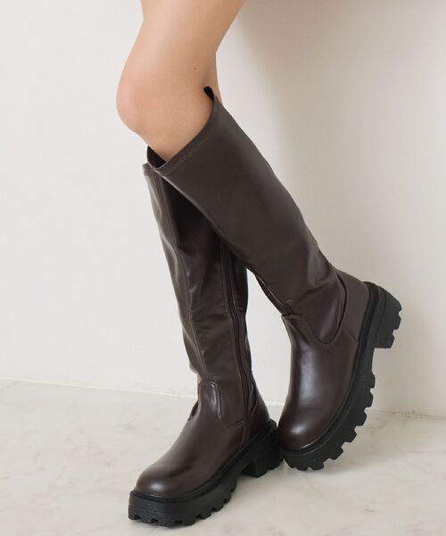 「RETRO GIRL」 ロングブーツ MEDIUM ブラック レディース_画像4