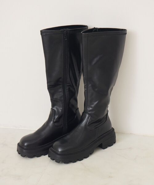 「RETRO GIRL」 ロングブーツ MEDIUM ブラック レディース_画像8