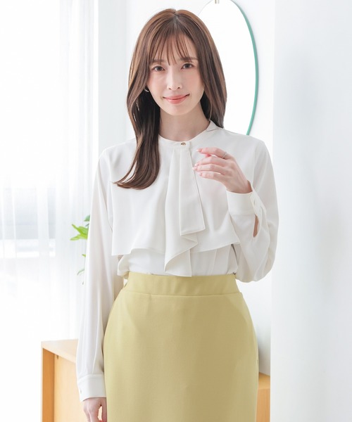 theoryluxe 未使用◎キャメル　ボウタイブラウス Theory luxe - Theory luxe 21ss プルオーバーボウタイブラウスの通販