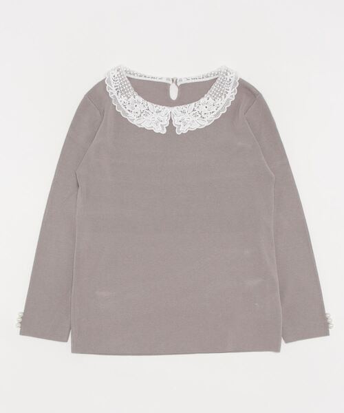 「QUEENS COURT」 長袖ニット M グレー レディース_画像9