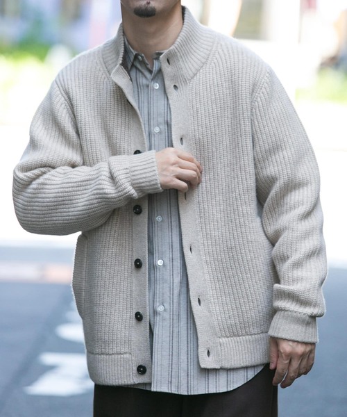 「URBAN RESEARCH ROSSO MEN」 ニットカーディガン X-LARGE ブラック メンズ_画像2
