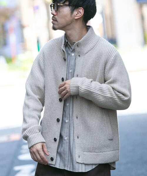 「URBAN RESEARCH ROSSO MEN」 ニットカーディガン X-LARGE ブラック メンズ_画像4