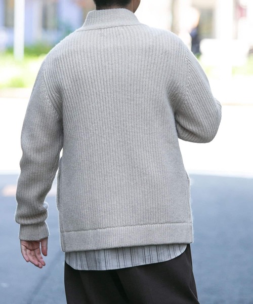 「URBAN RESEARCH ROSSO MEN」 ニットカーディガン X-LARGE ブラック メンズ_画像6