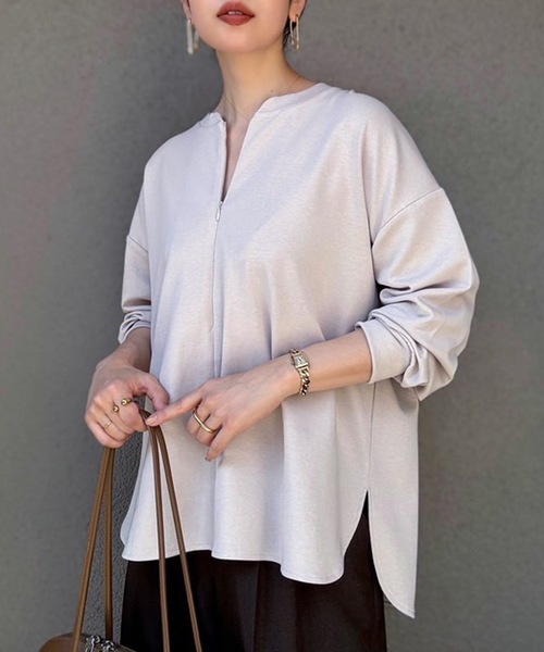 「Emma Taylor」 長袖カットソー FREE グレイッシュベージュ レディース_画像6