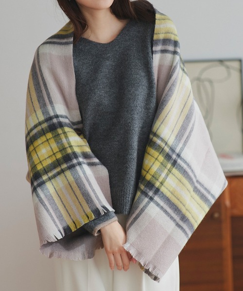 macocca（マコッカ） ストール マフラー シルケットウール カシミヤ混
