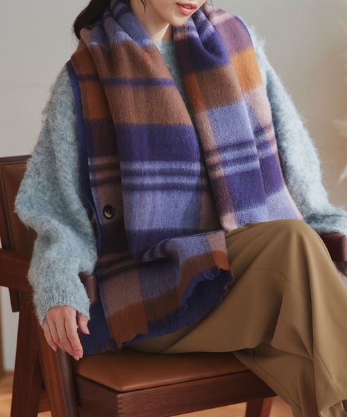 macocca（マコッカ） ストール マフラー シルケットウール カシミヤ混