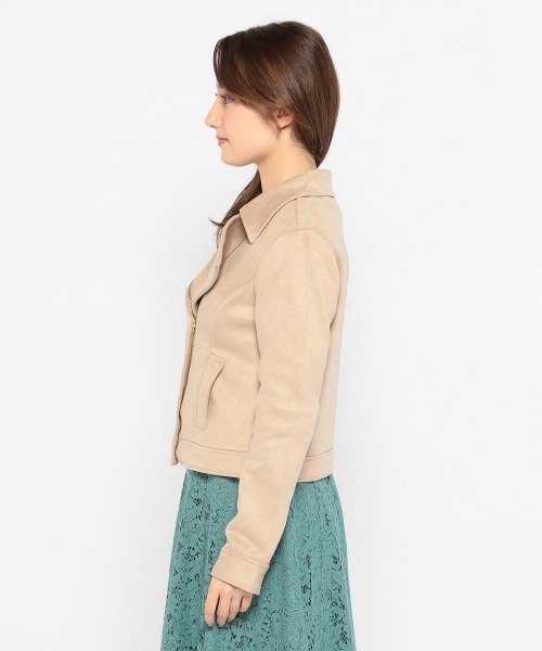 「MISCH MASCH」 ライダースジャケット MEDIUM ライトグレー レディース_画像3