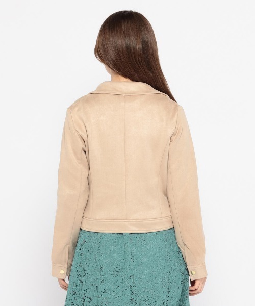 「MISCH MASCH」 ライダースジャケット MEDIUM ライトグレー レディース_画像4