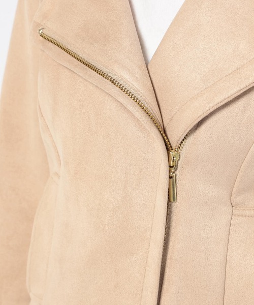 「MISCH MASCH」 ライダースジャケット MEDIUM ライトグレー レディース_画像7