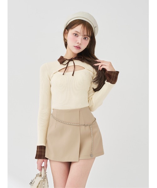 Darich（ダーリッチ） ニット セーター チェックカフスリブニット