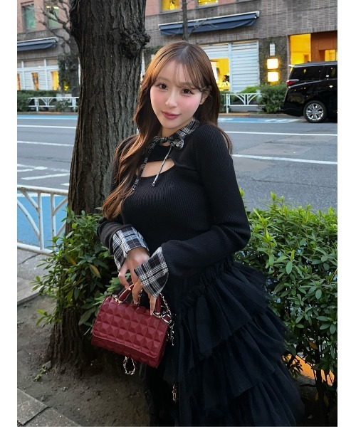 Darich（ダーリッチ） ニット セーター チェックカフスリブニット