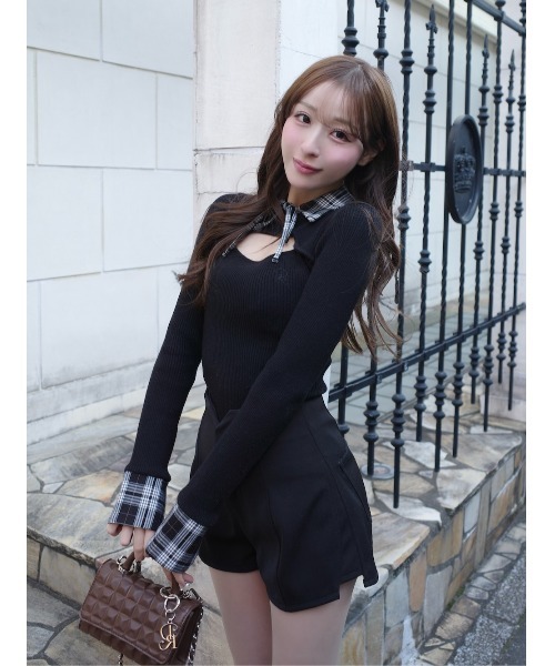 Darich（ダーリッチ） ニット セーター チェックカフスリブニット