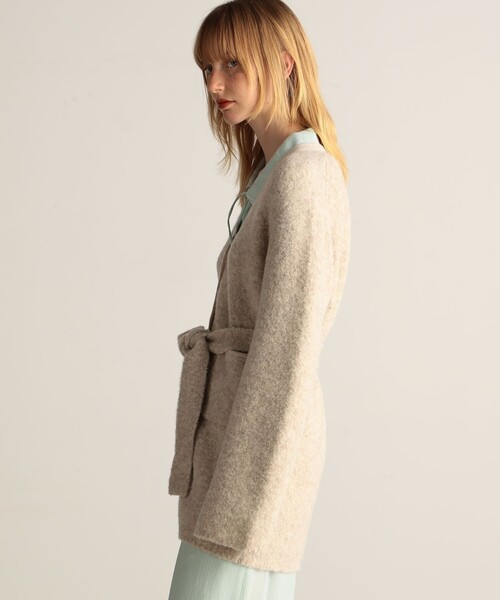 「BACCA」 ニットカーディガン S グレー レディース_画像6