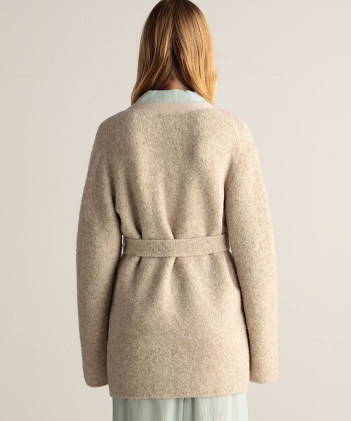 「BACCA」 ニットカーディガン S グレー レディース_画像7