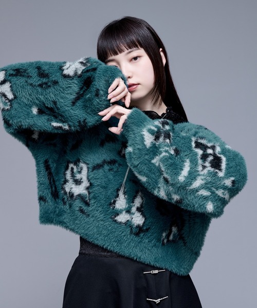 「Ellno de Mavie」 長袖ニット FREE ブルー レディース_画像5