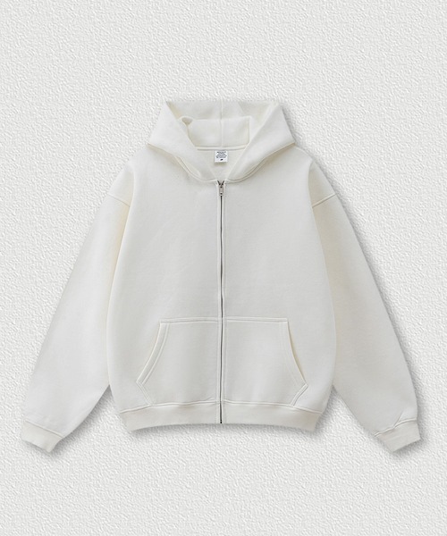 「CORPUS TOKYO」 ジップアップパーカー 3 オートミール メンズ_画像3