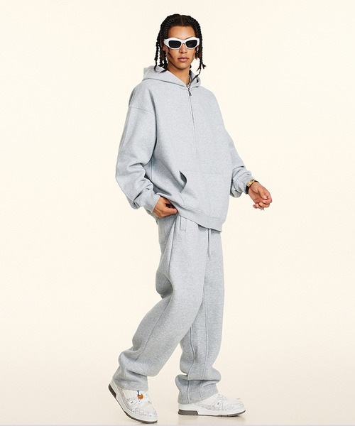 「CORPUS TOKYO」 ジップアップパーカー 3 オートミール メンズ_画像4