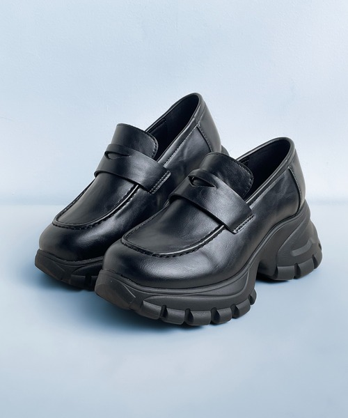 MAISON SELECT ローファー 入学式 2C95-SZ チャンキーソール コイン