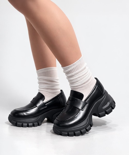 MAISON SELECT ローファー 入学式 2C95-SZ チャンキーソール コイン