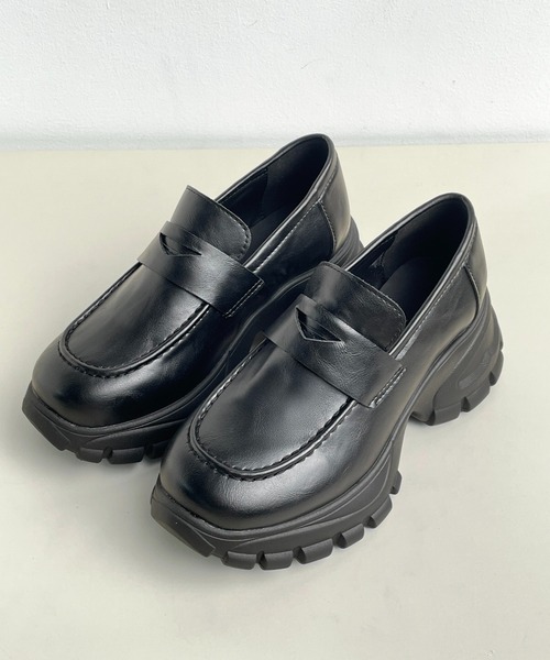 MAISON SELECT ローファー 入学式 2C95-SZ チャンキーソール コイン