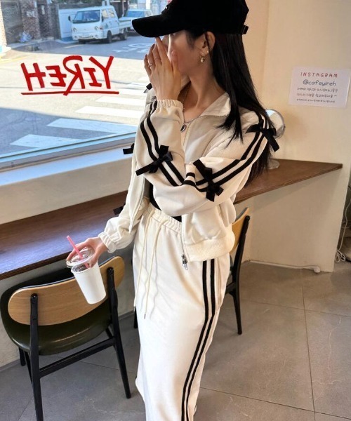 セットアップ リボン ライン ジャージ レディース : ZOZOTOWN Yahoo!店