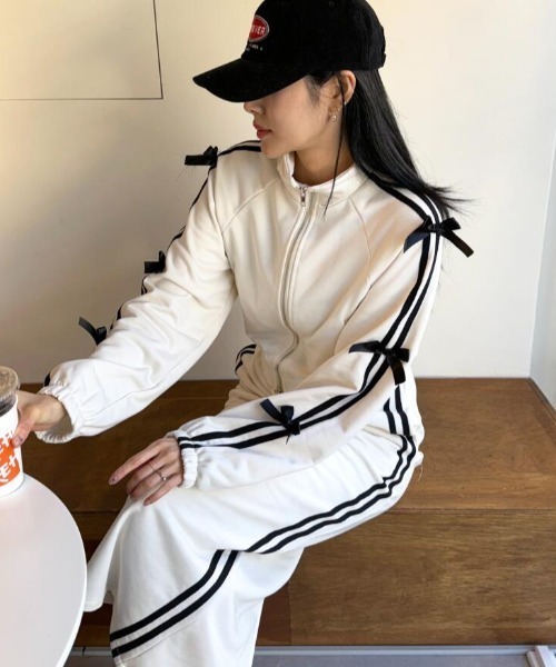セットアップ リボン ライン ジャージ レディース : ZOZOTOWN Yahoo!店