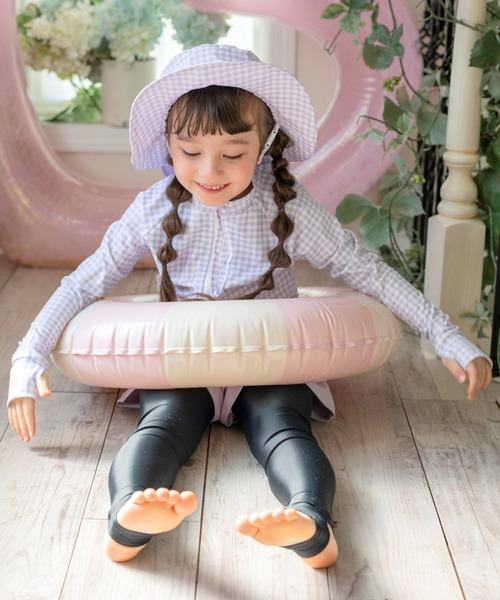 新品　トッカ　水着　ピンク　セット　サイズ100　帽子S Catherine Cottage（キャサリンコテージ） uvカット 水着 1枚で着
