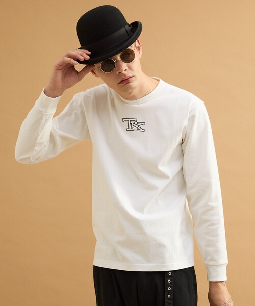 40CARATS&525 BY TAKEO KIKUCHI tシャツ TK刺繍長袖丸胴Tシャツ メンズ 