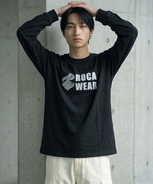 新品　SHADOWS CxS Tシャツ Lサイズ ROCAWEAR（ロカウェア） tシャツ SHADOW LOGO PRINT L/T(CN) メンズ