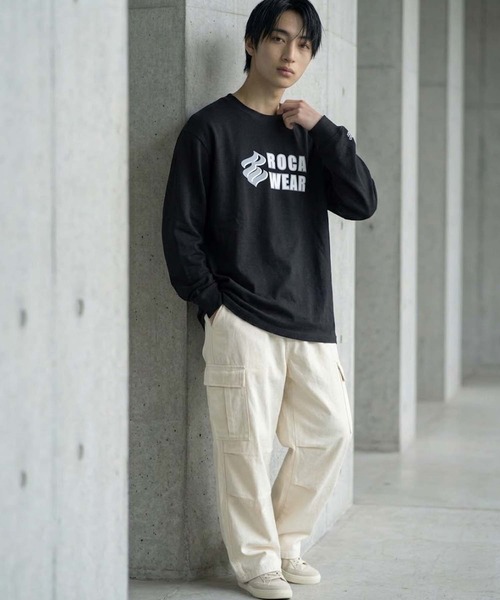 ROCAWEAR（ロカウェア） tシャツ SHADOW LOGO PRINT L/T(CN) メンズ