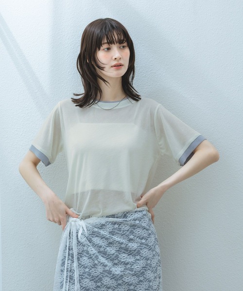 LAKOLE（ラコレ） tシャツ 半袖 シアーレイヤード半袖T / 637540