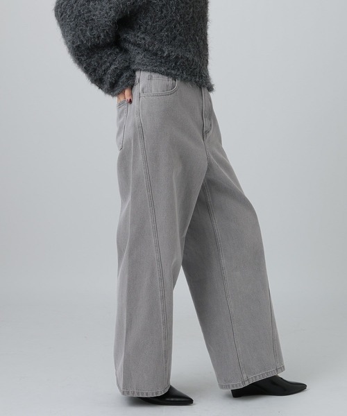 「LEPSIM」 デニムパンツ LARGE インディゴブルー レディース_画像3