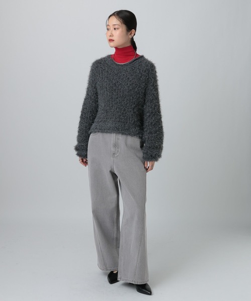 「LEPSIM」 デニムパンツ LARGE インディゴブルー レディース_画像5