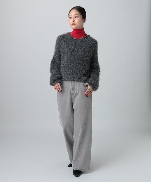 「LEPSIM」 デニムパンツ LARGE インディゴブルー レディース_画像6