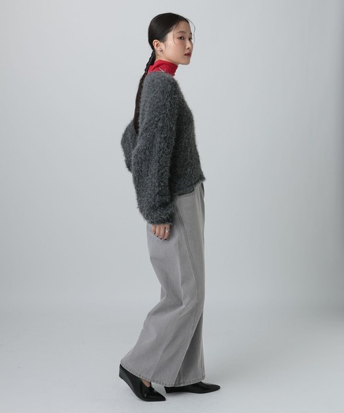 「LEPSIM」 デニムパンツ LARGE インディゴブルー レディース_画像7
