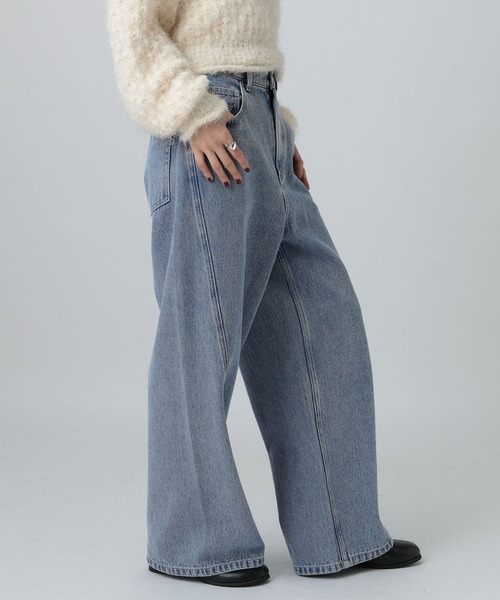 「LEPSIM」 デニムパンツ LARGE インディゴブルー レディース_画像8