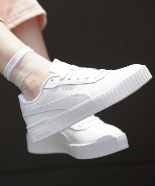 PUMA（プーマ） ローカットスニーカー 24.0cm ホワイト×シルバー 