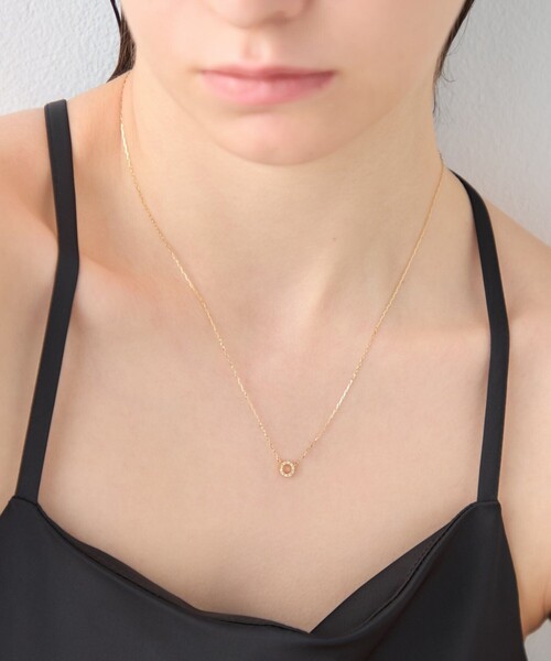 ネックレス 「レイヤード」 K18YG ダイヤモンド ネックレス レディースの画像