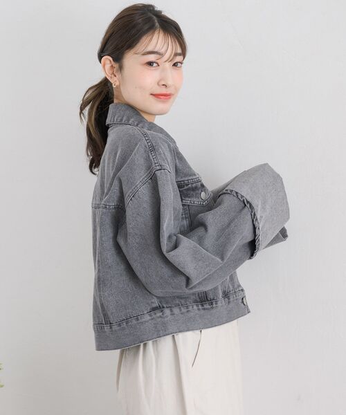 「RETRO GIRL」 デニムジャケット FREE ブラック レディース_画像9