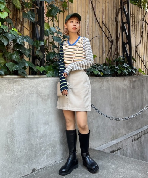 「HELLO.SANFRANCISCO」 長袖カットソー FREE アイボリー レディース_画像6