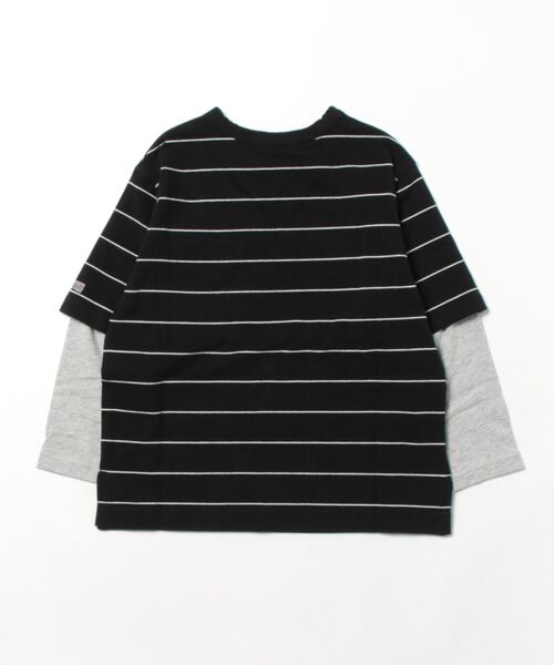 「hakka kids」 「KIDS」7分袖カットソー 120cm ブラック キッズ_画像2